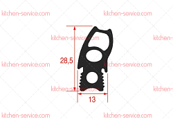Уплотнитель дверной 760x470 мм для печи (3586002)