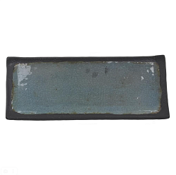 Блюдо 40x16x2 см прямоугольное Turquoise black пластик меламин  P.L. PROFF CUISINE (JW55316)