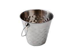 Ведерко для подачи 120/80 мм 120 мм 925 мл нержавеющая сталь, чеканное MGSTEEL