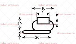 Уплотнитель изоляционный для HORECA-SELECT (1.1.E.E1.35)
