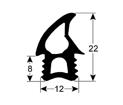 Уплотнитель дверной для TECNOEKA (09989728000)