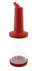 Ёмкость для сока 1 л с лейкой красная THE BARS