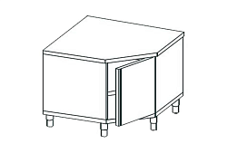 Стол угловой закрытый CHEF LINE LWT710SH2HD APACH