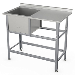 Ванна моечная с бортом ВСМС-Б-1Л.430-1010.580-1-02 ATESY