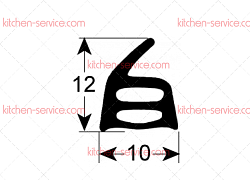 Уплотнитель дверной 760x580 мм для печи (5059088)