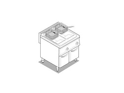 Фритюрница 700 серии FRS70G7 газ TECNOINOX