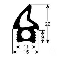 Уплотнитель двери (аналог) шкафа пекарского для GIERRE (ANGUA410)