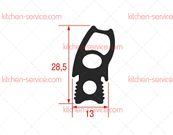 Уплотнитель дверной 747x430 мм для печи (3786856)