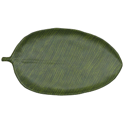 Блюдо 46x25,4x2,8 см овальное Лист Green Banana Leaf пластик меламин  P.L. PROFF CUISINE (JW46018-TAI)