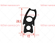 Уплотнитель дверной 747x430 мм для печи (3786856)