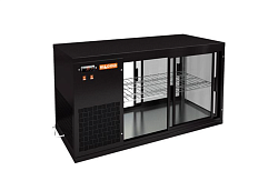 Витрина холодильная VRL T 1300 L Black HICOLD