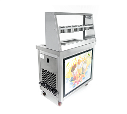 Фризер для ролл мороженого KCB-2F (контейнеры, световой короб, 2 компрессора) FOODATLAS