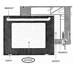 Стекло внешнее для печей серии 43 GARBIN (VET029)