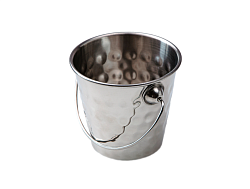 Ведерко для подачи 90/60 мм 90 мм 350 мл нержавеющая сталь, чеканное MGSTEEL
