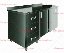 Стол производственный СПК3Я-12/6-БЛ RESTOINOX