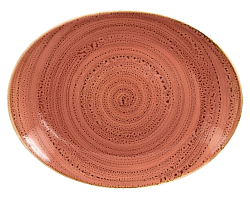 Тарелка овальная 32х23 см Twirl Coral RAK PORCELAIN