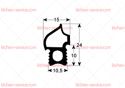 Уплотнитель дверной 760x460 мм для печи (7119772)