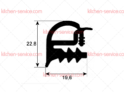 Уплотнитель дверной 775х460 мм для печи (3186427)