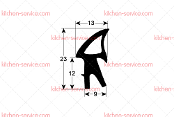 Уплотнитель дверной 1420 мм для печи (3186412)