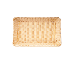 Корзина для хлеба прямоугольная 60х40 см, бежевая, полиротанг MGprof