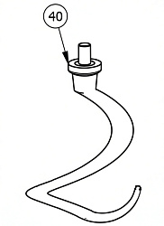 Спираль для миксера планетарного WLBAKE (MX060040)