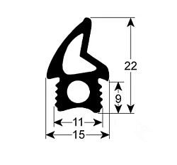 Уплотнитель двери для шкафа пекарского GIERRE (GUA410)