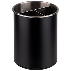 Подставка для столовых приборов круглая 13 см черная APS