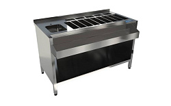 Станция барная 1800х700(800)х850 мм, 2 рейла КАМИК