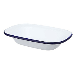 Блюдо для подачи 16x12 см h4 см 250 мл Blue Rim эмалированная сталь SUNNEX (CEP9077)