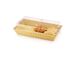 Корзина для хлеба и выкладки 53х33х8 см с откидной крышкой ротанг P.L. PROFF CUISINE (X04013)