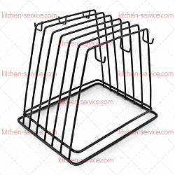 Подставка сушилка для досок и подносов (на 6 шт.) 30х23х26 см черная, металл P.L. PROFF CUISINE (LBE-1)