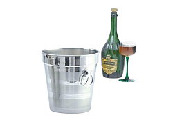 Ведро для шампанского 3.8 л 200/130 мм 200 мм (1 бутылка) нержавеющая сталь MGSTEEL