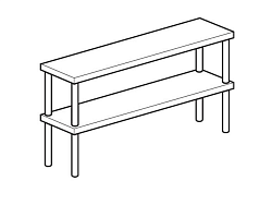 Полка настольная открытая CHEF LINE LOSO3520T2 APACH