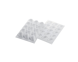 Форма для выпечки 30 мл 15 ячеек 48x37x33 мм Клубника силикон, пластиковая вырубка SILIKOMART