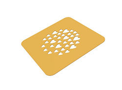 Трафарет для декора блюд 100 мм 1 мм Сердечки силикон SILIKOMART