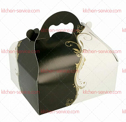 Коробка для выпечки с ручками 16x18x7 см, белая, картон GARCIA DE POU (204.78)