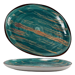 Блюдо овальное 33х24 см Texture Dark Green P.L. PROFF CUISINE (53088)