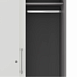 Шкаф-купе гардероб HKG/5 КОБОР 120/40/M aluminum/premium
