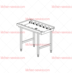 Стол для чистой посуды LC96/1 роликовый DIHR