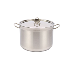 Кастрюля нержавеющая с тройным дном 300х210 мм 15 л VIATTO