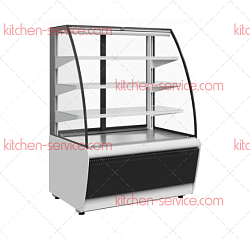 Витрина кондитерская K70 VM 0,9-2 STANDARD 9006-9005 (открытая) ПОЛЮС