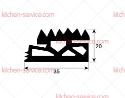 Уплотнитель 1000 мм для печи (7101569)