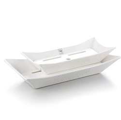 Блюдо для подачи 43,2x23x8,5 см прямоугольные White пластик меламин P.L. PROFF CUISINE (J442550SZ-GC)