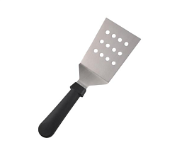 Лопатка 28 см, изогнутая широкая перфорированная, нержавеющая сталь с пластиковой ручкой MGSTEEL