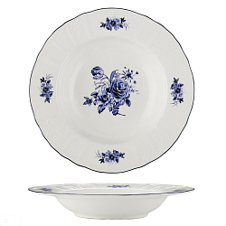 Тарелка глубокая 300 мл Blue Flower P.L.PROFF CUISINE (NY-YQA4706-BP-9X6)