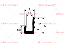 Уплотнитель внутренний для стекла печи (3186153)