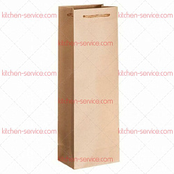 Пакет для вина с ручками крафт, 12,3-7,8x36 см GARCIA DE POU (135.24)