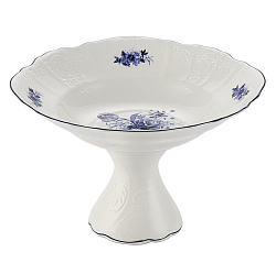 Блюдо круглое 23,7 см на ножке Blue Flower P.L.PROFF CUISINE (NY-YQA4706-FB-9.5)