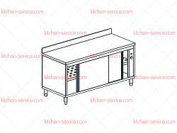 Стол тепловой с бортом CHEF LINE LHC610SH2U APACH