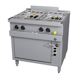 Плита газовая 4 конфорки 2х5,6+ 2х3,5 кВт с газовой духовкой 1½ GN, 5,6 кВт Optima 700 MKN